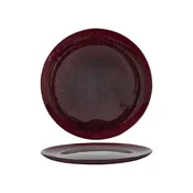 BLEŠČEČA RDEČA PLOŠČA Z BLEŠČICAMI, STEKLO D21X1,5CM