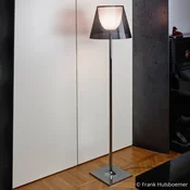 FLOS KTribe F2 stoječa svetilka, dimno siva - Dnevna soba/jedilnica - Dizajn - krom, dimno siva - Plastika