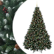 Vidaxl Umetno božično drevesce zeleno z bunkicami 300 cm 300 LED