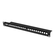 LANBERG PATCH PANEL PRAZEN 24 PORTOV 1U ZA MODULE KEYSTONE ČRN