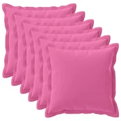 vidaXL Prevleka za blazino 6 kos HOUTEN Roza 80 x 80 cm Poliester