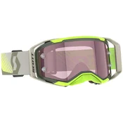 SCOTT Prospect 2.0 AMP motocross naocale kaki-fluo žute s ružicastim pleksiglasom