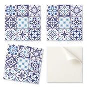 shumee Paket PVC ploščic z dekorjem za kuhinjo ali kopalnico z geometrijskimi vzorci v ploščicah 9x30x30 cm