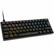 HK Gaming GK61 optische Gaming Tastatur, Gateron Optical Brown - schwarz gk61_de_bk_opt_brown