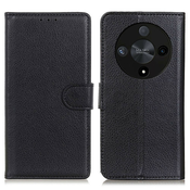 Etui Litchi za Honor Magic6 Lite - črn