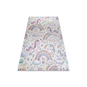 RugsX BAMBINO 61400 pralna preproga Samorog, mavrica za otroke protizdrsna - krema/roza 160x220 cm, (5000359076)