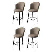 Hanah Home Set barskih stolica Alte, 4 komada, Bež-crni