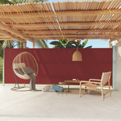 vidaXL Zložljiva stranska tenda za teraso 180x600 cm rdeča