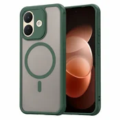 Hibridni ovitek HaloFrost II MagSafe za Xiaomi Redmi Note 17 Pro 5G - green