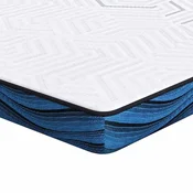 Vidaxl Nadvložek Bela 90 x 200 cm žakardna tkanina