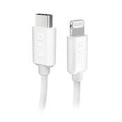 SBS USB-C – Lightning kabel 1,5m bijela TECABLETISSUETCLIGG