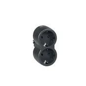 50511 SCHUKO/2 SCHUKO VTIČ 16A/230V max.3800W ČRN LE050511