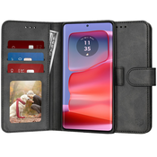 Techsuit Diary Book preklopna torbica za Motorola Edge 50 Pro – črna