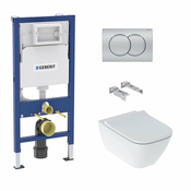 KOGEGESSD01CR Geberit Smyle Square WC školjka s podometnim splakovalnikom Geberit Duofix 458.103.00.1 Delta01