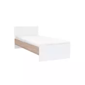 Enoposteljna postelja Miami 90x200 cm bela-sonoma hrast