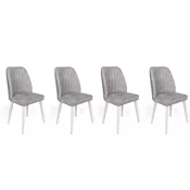 Conceptum Hypnose Set 4 trpezarijske stolice Alfa Sivo-Beli