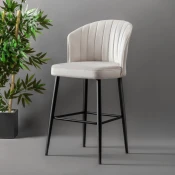 Hanah Home Set 2 barske stolice Krem-Crni