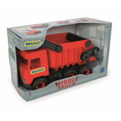 Middle Truck Tip- lorry red in box 38 cm
