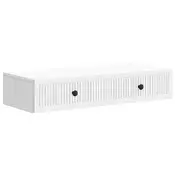 vidaXL Stenska stranska miza Bela 87,5 x 34,5 x 17 cm Inženirski les