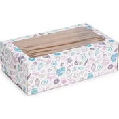 ECO škatla za 12 makrov z oknom 180x110 mm 50 kosov