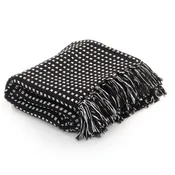 Vidaxl Pregrinjalo iz bombaža kvadrati 125x150 cm črno