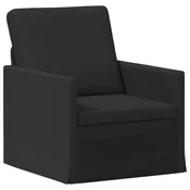 vidaXL Enosobna sofa Črna 70 x 81 x 82 cm Blago
