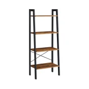 Regal za knjige NAVARO braon/crna