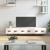 shumee TV omarica bela 150x36x30 cm inženirski les