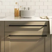 Rucke za ormaric 10 kom crne 480 mm od nehrdajuceg celika