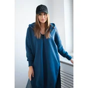 Insulated sweatshirt with slits on the sides jeans