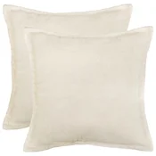 vidaXL Prevleka za blazino 2 kos HOUTEN Krem 50 x 50 cm Bouclé