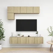 5-dijelni set TV ormarica boja hrasta sonome konstruirano drvo