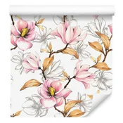 Tapeta z jesenskimi magnolijami za dnevno sobo in spalnico 50x1000 cm