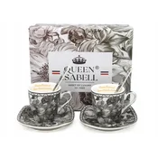 Komplet porcelanastih skodelic za espresso 80 ml v škatli, kolekcija Gray Rose