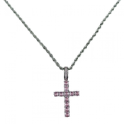 Ogrlica ZC-22768 - Srebrna / Ružicasta KP22768
