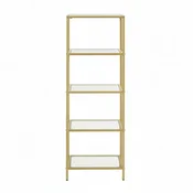 Songmics Polica 5 nivojev 40x30x1245 cm zlata
