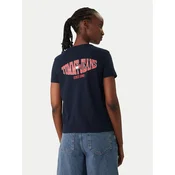 Tommy Jeans Majica  temno modra / rdeča / bela