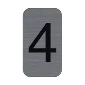 Informacijska ploča, samoljepljiva, 2,5 x 4,4 cm, aluminijski efekt, EXACOMPTA, set od 4 67184E