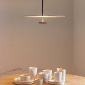 Vibia Flat LED viseča svetilka 1-žarek O 55 cm siva L1 - Dnevna soba/jedilnica - Sodobni - siva, bela, črna - Kovina