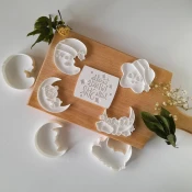 KREATIVNI SLATKIŠI Set bebi modli za kolace Sleepy baby, 8 cm, 5 komade, Bele