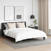 vidaXL Komplet odej z blazino 3 pcs Bela Perje