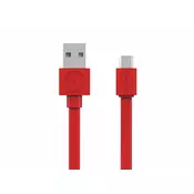 Allocacoc 10452RD/USBMBC kabl za punjac USB A (muški) na micro USB (muški) 1.5m crveni