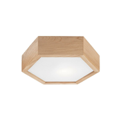 Stropna svetiljka OAK HEX 1xE27/60W/230V precnik 32 cm hrast