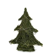 LED okrasek za božično drevo, kovinski, zeleni, 40x29x10 cm