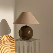 Globen Lighting namizna svetilka IRIS, rjava, višina 45 cm - Dnevna soba/jedilnica - Skandinavski - moka - Tkanine/tekstil