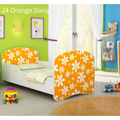 Djecji krevet ACMA s motivom 140x70 cm - 24 Orange Daisy