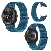 Pašček za Samsung Galaxy Watch 8 40/44mm/ 8 Classic 46mm najlon moder