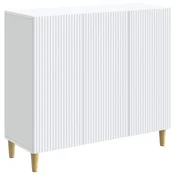 Vidaxl Strani šal Bela 89 x 34,5 x 80 cm Inženirski les