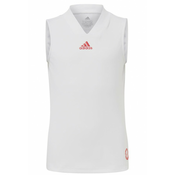 Majica kratkih rukava za djevojcice Adidas Q3 Match Tank - white/scarlet