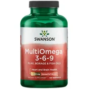 MultiOmega 3-6-9 - mehki geli z lanenim, boragovim in ribjim oljem - 120 kosov